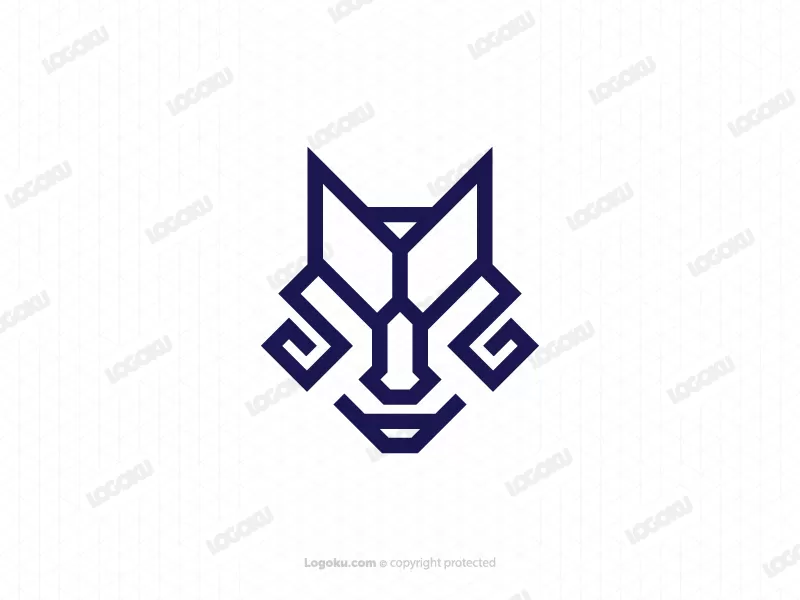 Blue Alpha Wolf Logo - Logoku
