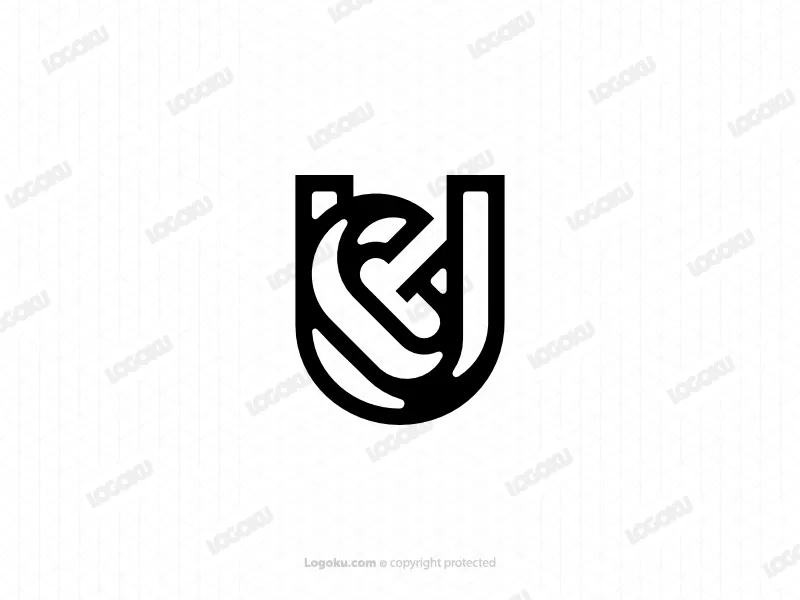 Premium Vector | Creative vintage letter gu monogram logo design icon  template white and black background
